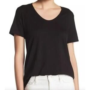 Theory | Pinati B Scoop Neck Slubbed Modal Jersey Atmos Light Tee | Black | Sz L
